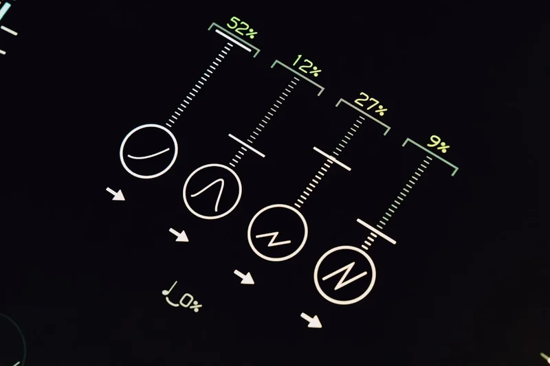 A close up of a cell phone with numbers and arrows